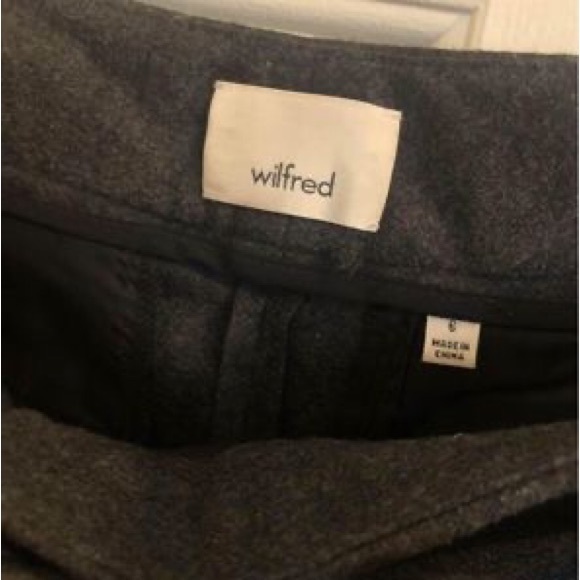 Wilfred Tie Front Pant, grey wool, size 6 - Picture 3 of 3